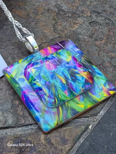 Painted Art Gift Set - Necklace and Earrings